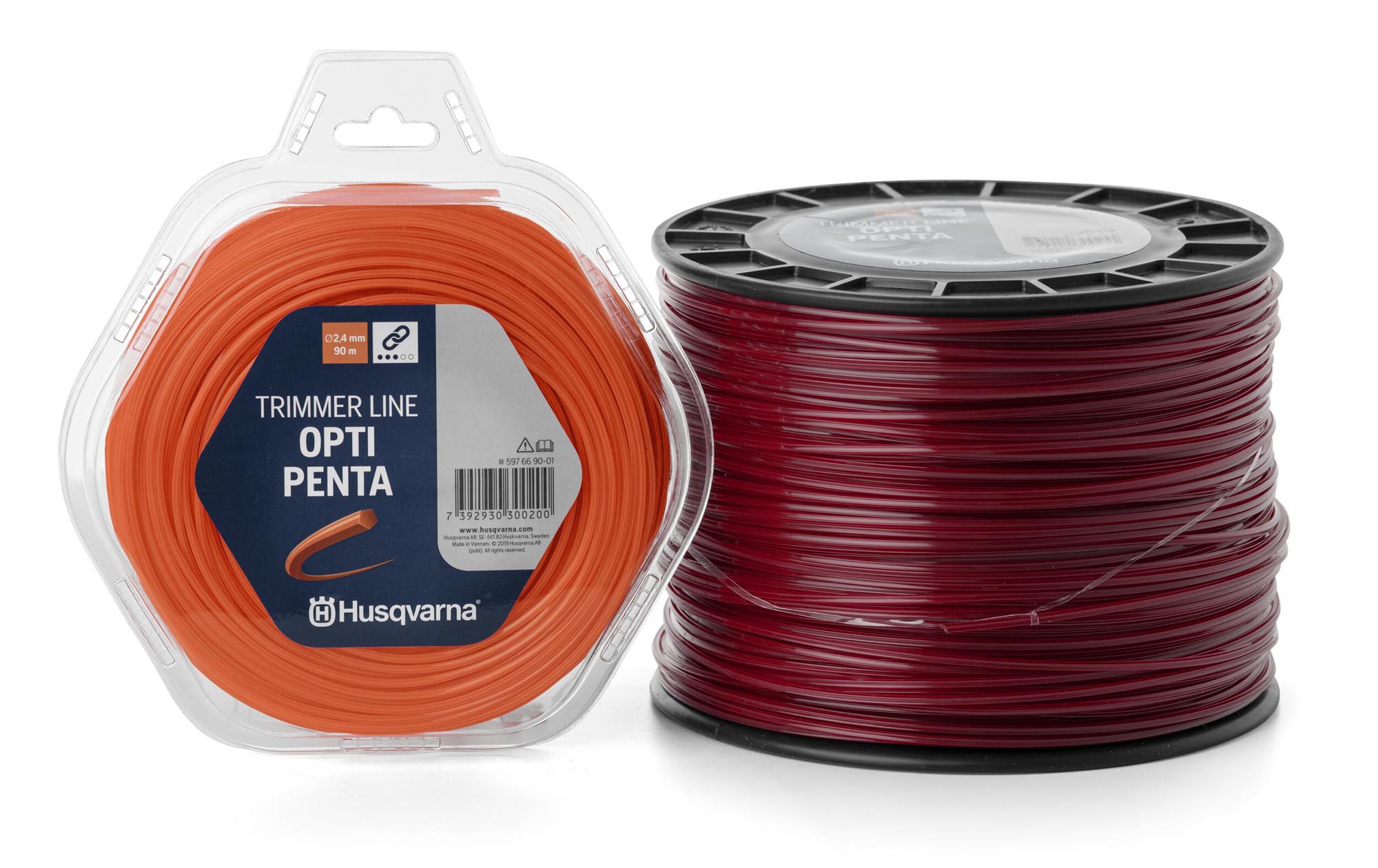 Opti Penta trimmer line range Μεσινέζα Husqvarna Πεντάγωνη (PENTA) 3,3 mm / 75 m Λευκή - Image 1